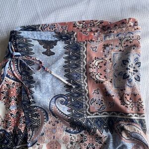 Medium Skirt Floor Length Hip Tie Floral